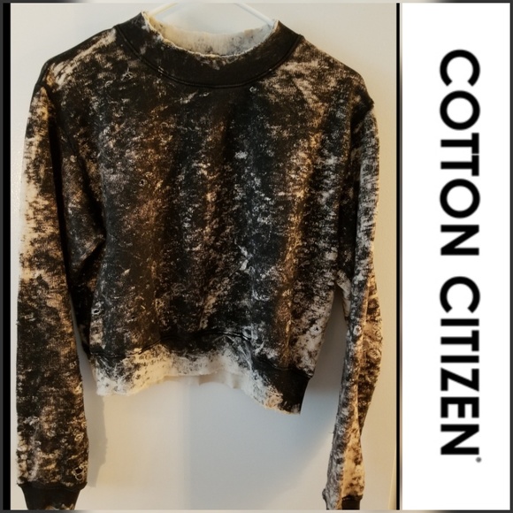 Cotton Citizen Tops - Cotton Citizen Destroyed Crop Sweatshirt